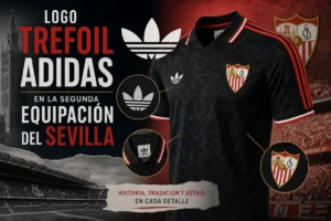 logo Trefoil Adidas en la segunda equipación del Sevilla